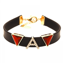 BRANSOLETKA POZŁACANA 17+3CM SKÓRA ANITA XUPING 30876