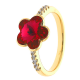 PIERŚCIONEK POZŁACANY 10MM SIAM CRYSTAL XUPING 31539