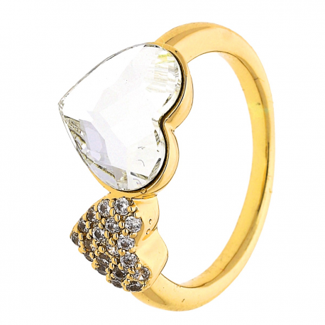 PIERŚCIONEK POZŁACANY 9MM CRYSTAL XUPING 31570