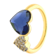 PIERŚCIONEK POZŁACANY 9MM MONTANA BLUE CRYSTAL XUPING 31571