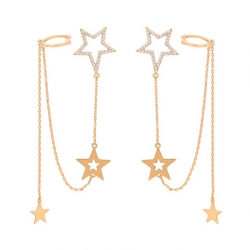 KOLCZYKI POZŁACANE 70/30MM ROYAL LUXURY XUPING 31845