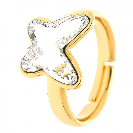PIERŚCIONEK POZŁACANY 12MM CRYSTAL SWAROVSKI XUPING 31898