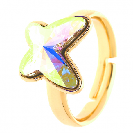 PIERŚCIONEK POZŁACANY 12MM CRYSTAL SWAROVSKI XUPING 31899