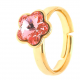 PIERŚCIONEK POZŁACANY 11MM ROSE CRYSTAL XUPING 32497