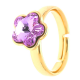 PIERŚCIONEK POZŁACANY 11MM AMETHYST CRYSTAL XUPING 32500