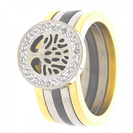 PIERŚCIONEK POZŁACANY 12MM S. STEEL TTM XUPING 32523