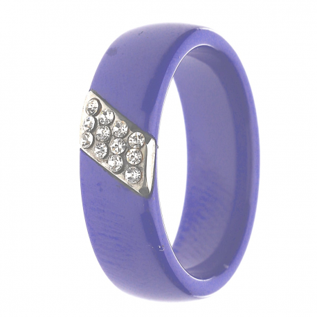 PIERŚCIONEK 6MM DARK BLUE CERAMICS S. STEEL TTM XUPING 33458