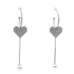 KOLCZYKI RODOWANENE 66/15MM 2 W 1 XUPING 33736