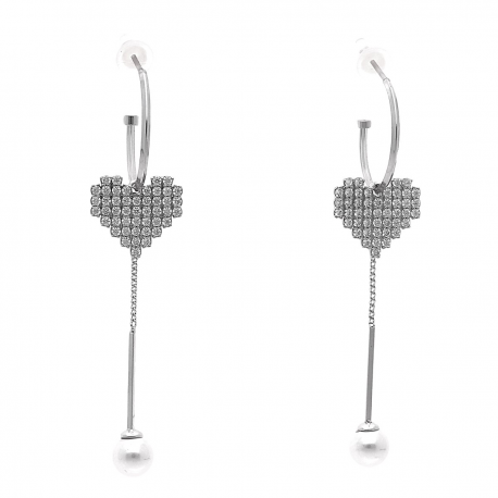 KOLCZYKI RODOWANENE 66/15MM 2 W 1 XUPING 33736