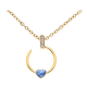 CELEBRYTKA POZŁACANA 41+5CM SAPPHIRE LIGHT CRYSTAL XUPING 33834