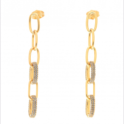 KOLCZYKI POZŁACANE 62/8MM LUXURY XUPING 35093