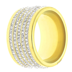 PIERŚCIONEK POZŁACANY 11MM S. STEEL TTM XUPING 35152