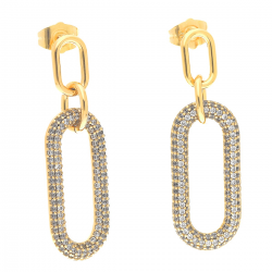 KOLCZYKI POZŁACANE 42/14MM LUXURY XUPING 35663