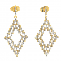 KOLCZYKI POZŁACANE 44/21MM LUXURY XUPING 35664