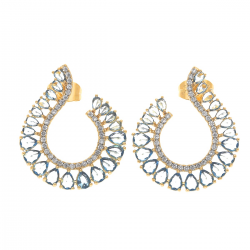 KOLCZYKI POZŁACANE 28/24MM LUXURY XUPING 35680