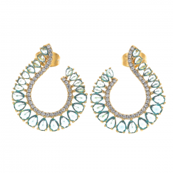 KOLCZYKI POZŁACANE 28/24MM LUXURY XUPING 35682