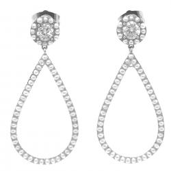 KOLCZYKI RODOWANE 41/19MM LUXURY XUPING 35740