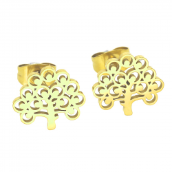KOLCZYKI POZŁACANE 11/12 MM S. STEEL TTM XUPING 36196
