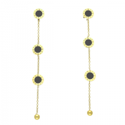 KOLCZYKI POZŁACANE 78/8 MM S. STEEL TTM XUPING 36445