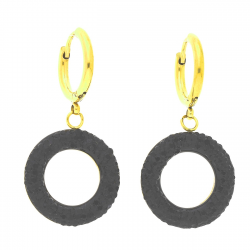 KOLCZYKI POZŁACANE 36/18 MM S. STEEL TTM XUPING 36664