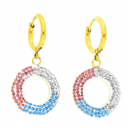 KOLCZYKI POZŁACANE 36/18 MM S. STEEL TTM XUPING 36666