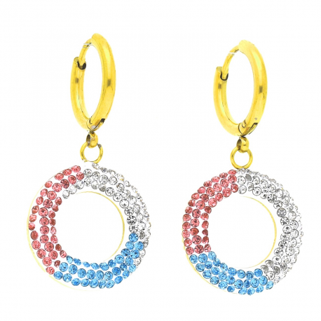 KOLCZYKI POZŁACANE 36/18 MM S. STEEL TTM XUPING 36666