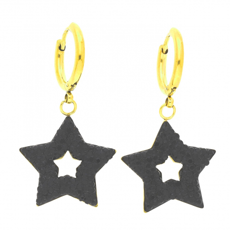 KOLCZYKI POZŁACANE 37/19 MM S. STEEL TTM XUPING 36667