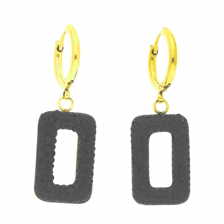 KOLCZYKI POZŁACANE 38/13 MM S. STEEL TTM XUPING 36670