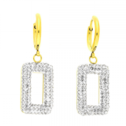 KOLCZYKI POZŁACANE 38/13 MM S. STEEL TTM XUPING 36671