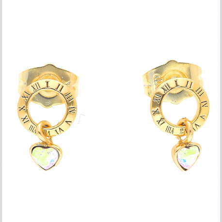 KOLCZYKI POZŁACANE 13/8MM AB CRYSTAL XUPING 36802