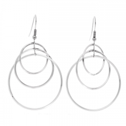 KOLCZYKI POZŁACANE 60/35 MM S. STEEL TTM XUPING 37396