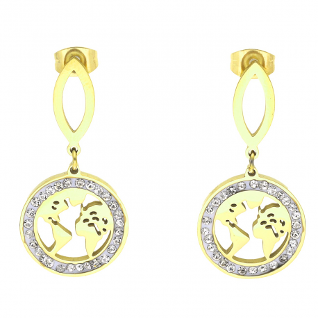 KOLCZYKI POZŁACANE 33/16 MM S. STEEL TTM XUPING 37400