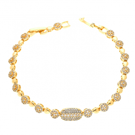 BRANSOLETKA POZŁACANA 19-17 CM 7,5MM LUXURY XUPING 37475