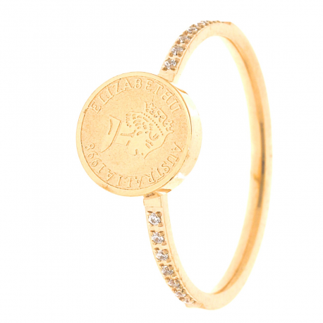 PIERŚCIONEK POZŁACANY ROSE GOLD 8MM S. STEEL TTM XUPING 34737