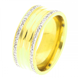 PIERŚCINEK POZŁACANY 8 MM S. STEEL TTM XUPING 38261