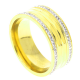 PIERŚCINEK POZŁACANY 8 MM S. STEEL TTM XUPING 38261