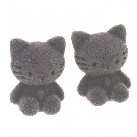 KOLCZYKI POZŁACANE 18/13 MM PLUSZOWE KOCIAKI XUPING 38318