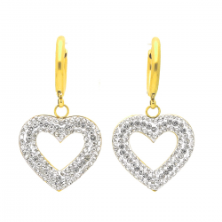 KOLCZYKI POZŁACANE 35/19 MM S. STEEL TTM XUPING 38758