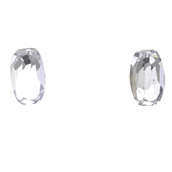 KOLCZYKI RODOWANE 8/5 MM CRYSTAL XUPING 38772