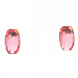 KOLCZYKI RODOWANE 8/5 MM ROSE CRYSTAL XUPING 38773