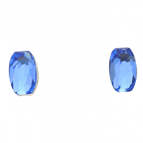 KOLCZYKI RODOWANE 8/5 MM LIGHT SAPPHIRE CRYSTAL XUPING 38775