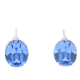 KOLCZYKI RODOWANE 10/8 MM LIGHT SAPPHIRE CRYSTAL XUPING 38790