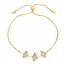 BRANSOLETKA POZŁACANA BRYLANTOWE OGONKI XUPING 38880