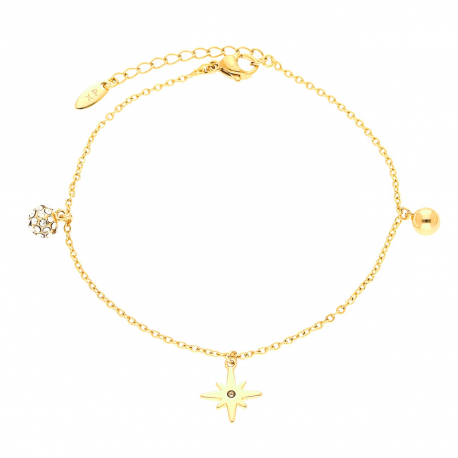 BRANSOLETKA POZŁACANA 18,5+3 CM XUPING 39197