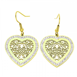 KOLCZYKI POZŁACANE 45/25 MM S. STEEL TTM XUPING 39328