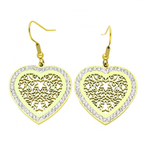 KOLCZYKI POZŁACANE 45/25 MM S. STEEL TTM XUPING 39328