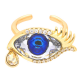 PIERŚCIONEK POZŁACANY 15 MM EYE CRYSTAL XUPING 39503