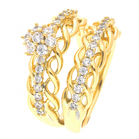 DWA PIERŚCIONKI POZŁACANE 7 I 6 MM XUPING 39518