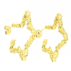 KOLCZYKI POZŁACANE 32/4/34 MM S. STEEL TTM XUPING 39596