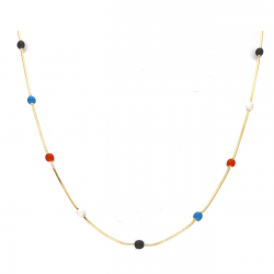 CELEBRYTKA POZŁACANA 50 CM 4/1 MM KOLOROWE KORALIKI XUPING 39750